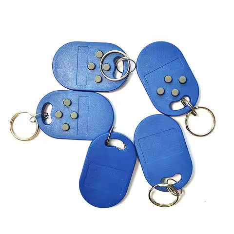 1Ps 5 In 1 RFID Multiple Keychain IC 13.56Mhz 1k S50 UID changeable 125Khz T5577 EM ID Writable Rewr