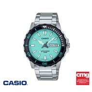 CASIO นาฬิกาข้อมือ CASIO รุ่น MTD-125D-2A2VDF วัสดุสเตนเลสสตีล สีเทอร์ควอยส์