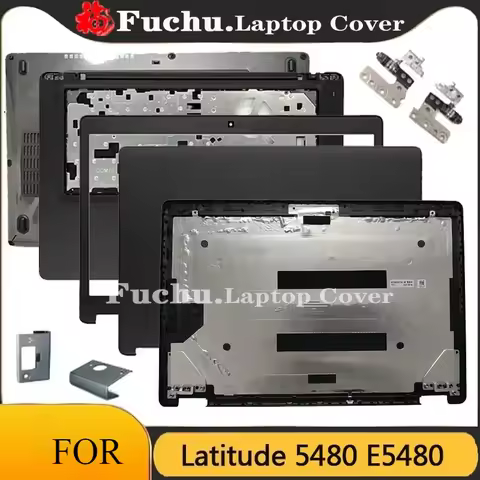For DELL Latitude 5480 E5480 Front Frame LCD Back Cover Hinges Palmrest Bottom Case Black Housing La