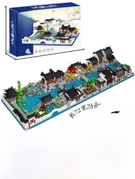 ชุดโมเดลการก่อสร้างแบบสามในหนึ่งของสวน Suzhou ปี 2025 ของ Qiyuan ชุดเล่นอเนกประสงค์สำหรับวัยรุ่นและผ