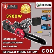 Ecosen/Gergaji Mesin Mini Pemotong Kayu/Gergaji Baterai/Gergaji