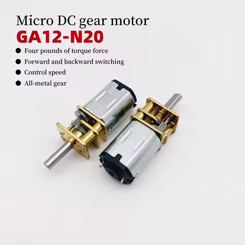 GA12-N20 DC 3V 6V 12V Micro Metal Gear Motor Gear Wheel Gear Motor 30RPM 50RPM 60RPM 100RPM 150RPM 2