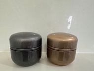 金銀金屬密封茶葉罐50g x 2