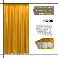 Langsir Naco (1Mx1.3M) Ready Made Curtain!!Siap Jahit Langsir,Langsir RAYA Kain Tebal 80% Blackout (2 IN 1)-G16-M.Yellow