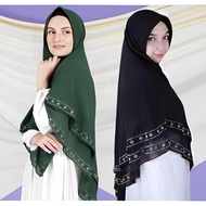 Hijab 2 Layer Premium 2 Sisi Payet Mutiara Jumbo Anzani / Double Layer Khimar Hijab Instan Motif Pay