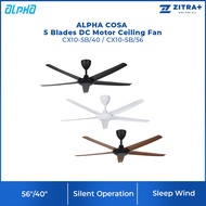 ALPHA COSA 5 Blades DC Motor Ceiling Fan CX10-5B/40 / CX10-5B/56 | DC Energy | Silent Operation | Fo