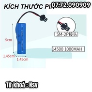 Nsv Pin xe điều khiển 3.7v 14500 dung lượng 1000mah cổng nối SM-2P