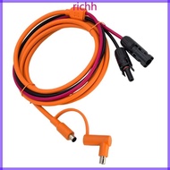 Richh Durability Solar Cable Connector to DC7909+8020 Power Cable for Outdoor Camping Travel Solar C
