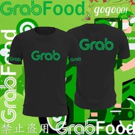 Baju Sulam Grab Simple Grab Food RIDER T-Shirt Ready Stock Baju Grab Food Delivery Pure Cotton Short