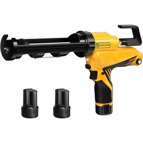 Max 4000N Force Variable Cordless 1/10 Gallon Caulking Tool with Rotating Cradle & Auto Stop (2 * 12