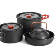 4-5Pot set508Picnic Set Portable Pot Teapot Teapot Plus Camping Outdoor Combination Pot set EA2C