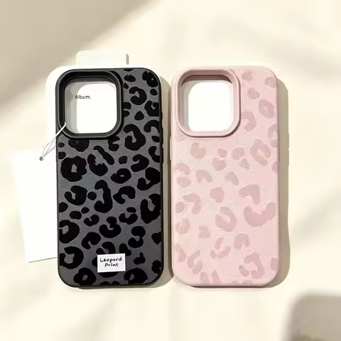 Classic Black Pink Leopard Pattern Case For OPPO Reno 15F 15 14 Pro 13F 12F 11F 13 12 11Pro A6S A6c 