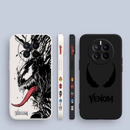 Sketch Venom Spiderman Marvel Side Printed Liquid Silicon Phone Case For HUAWEI Mate 40 30 20 10 P50 P40 P30 P20 P10 Nova 3E 4E Pro Plus Lite 2018 5G