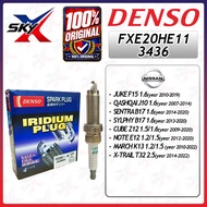 DENSO FXE20HE11 3436 (4 PCS) Iridium Spark Plug NISSAN MAZDA JUKE / SENTRA / SYLPHY / X-TRAIL (100% 