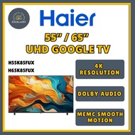 Haier 55” 65” 4K UHD Google Tv Dolby Audio H55K85FUX H65K85FUX