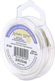 Artistic Wire 20-Gauge Tarnish Resistant Silver Coil Wire, 25-Feet