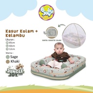 Baby Joy Baby Pool Mattress + Mosquito Net Jungle Joy Series BJK4023 Baby joy mosquito net pool matt