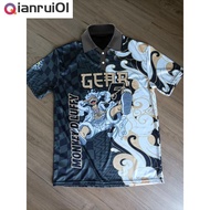 Vintage collar jersey Luffy Gear 5 jersey Anmie One Piece Baju LelakiT shirt vintage