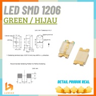 HIJAU SMD LED 1206 Green Green/ smd type 1206