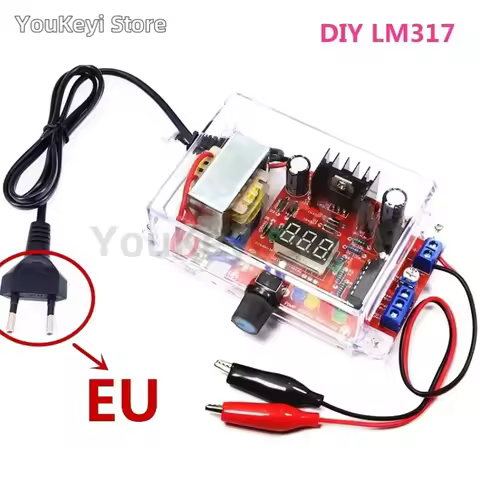 DIY Kit LM317 Adjustable Regulated Voltage 110V 220V to 1.25V-12.5V Step-down Power Supply Module PC