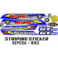 GT BIKE VARIATION STRIPING/ STICKERS - UNIVERSAL BIKE GT SIMPLE STICKER VARIATIONS