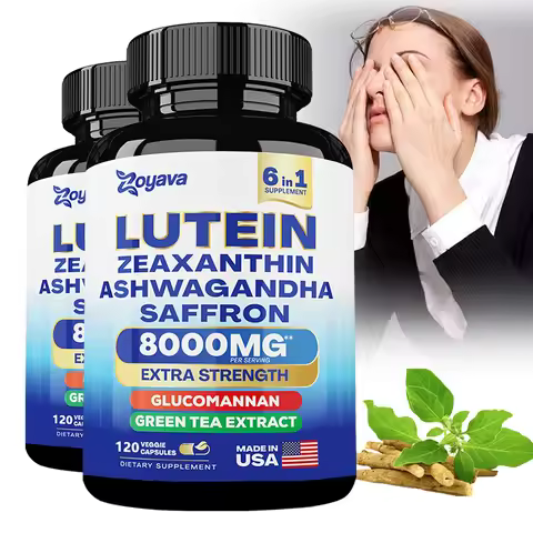Lutein & Zeaxanthin Supplement 8000 Mg Eye Vitamins with Saffron for Adults, Eye Health Supplement,