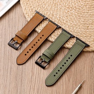 Suitable for Apple Crazy Horse Pattern Silicone Leather Watch Strap iwatch s10 Buckle Leather Silico