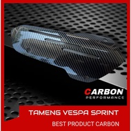 VESPA SPRINT CARBON GLOSSY EXHAUST COVER ️vespa sprint carbon exhaust shield automatic carbon carbon