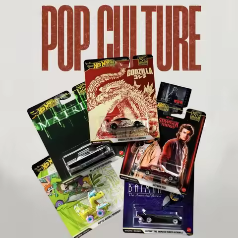 Original Hot Wheels Pop Culture N Series 1/64 Nissan Skyline Bmw Lincoln Alloy Die-Cast Car Model Co