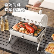 🚢Chimney Barbecue Table Courtyard Outdoor Grill Household Charcoal Stove Fire Oven Barbecue Stove Charcoal Grill Stove B