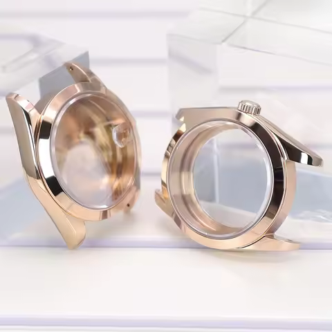 36mm/39mm Rose Gold Watch Case Waterproof Sapphire Crysta For Seiko nh35 nh36 nh34nh38 Miyota8215 Mo