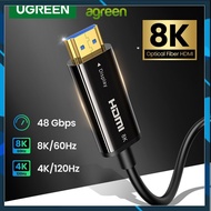 Agreen 8K HDMI Fiber Optic Cable HDMI 2.1 Dynamic HDR 8K/60Hz 4K/120Hz Ultra High Speed 48Gbps eARC 3D HDCP2.2 for 8K TV