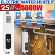 5500W 220V Water Heater LED Intelligent Instant Electric Water Heater Temperature Adjustable Heater Bathroom Shower Kitchen