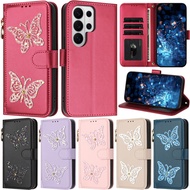 Luxury Flip Wallet Case for Samsung Galaxy S26/S25/S24/S23 Series with Zipper, Card Slot, Stand, PU 