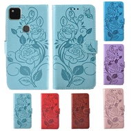 3D flower Wallet Case For For Google Pixel 4 XL 4a 5 5a 4G 5G flip PU Leather phone cover with stand function