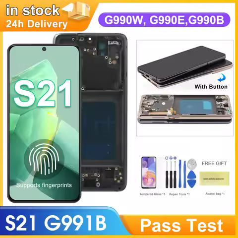 6.2"AMOLED S21 Screen for Samsung Galaxy S21 5G G991B G991B/DS Lcd Display Digital Touch Screen with