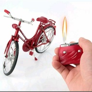 Bicycle Gas Lighter Red Colorwendproof fire