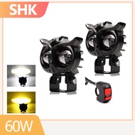 SHK เปลี่ยนได้ 5 โหมด ไฟโปรเจคเตอร์ 60W LED ไฟหน้ารถยนต์ 12V 24V LED ไฟมอเตอร์ไซค์ ไฟสปอตไลท์ ไฟท้าย