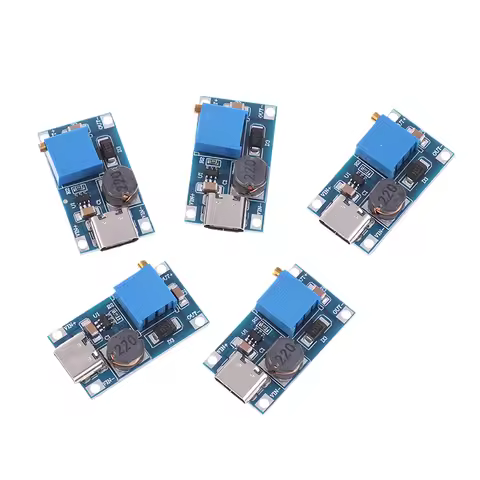 5Pcs Boost Module MT3608 Type C Step Up Converter DC-DC 2A Boost Regulator Voltage Converter Board T