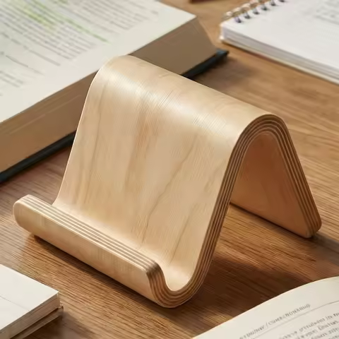 Creative Multifunction Wooden Mobile Phone Tablet Holder Desk Decoration Ornaments Portable Mini Ant