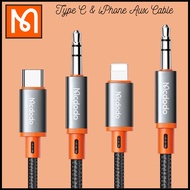 【Ready Stock】Mcdodo Aux Cable for AiPhone and Type C Phone Headphone Speaker Music Audio Cable