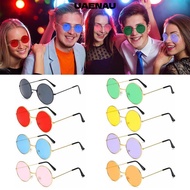 UAENAU Metal Sunglasses Fashion Disco Retro Circle Glasses