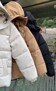 Áo phao béo có mũ dây rút eo cực ấm. Dáng vừa dễ mặc màu cực xinh - Áo phao rút dây nữ(Mũ Liền)