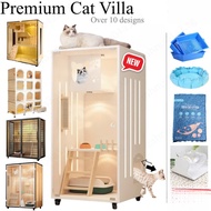 Cat Condo Apartment/Cat Villa/Cat Tree/Cat House Villa/Wooden Cat House/Scratching Post Large Cat Vi