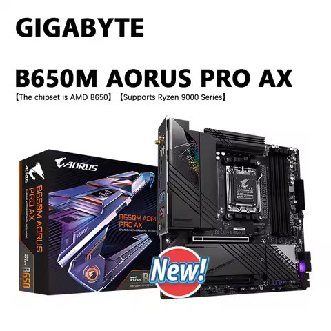 GIGABYTE GA B650M AORUS PRO AX New Micro-ATX AMD B650 DDR5 6600(OC) MHz M.2 USB3.2 192G Wi-Fi 6E Soc