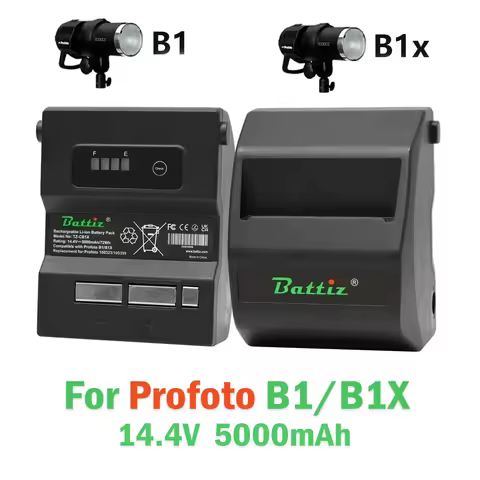 5.0Ah Li-ion Rechargeable Battery for Profoto 100399 100323 B1 and B1X AirTTL Flash Heads 14.4V