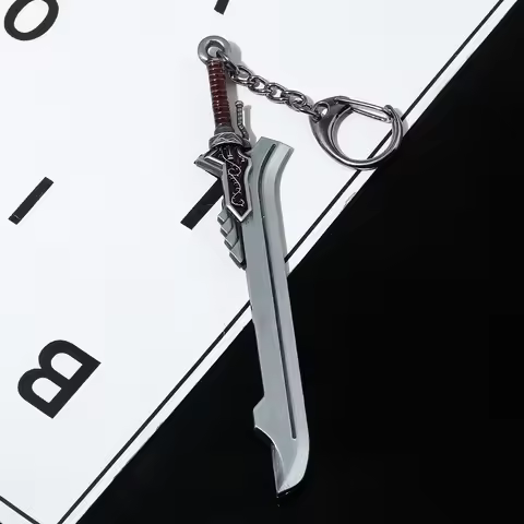 Game DMC5 Keychain Dante Demon Pendant May Cry Backpack Pendants Alloy Weapon Models Fashion Unisex 