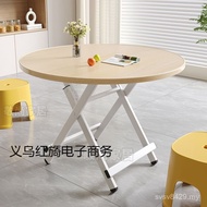 Eat Rental House Round Table Foldable Dormitory Table Portable Dining Table Dining Table Outdoor Hou
