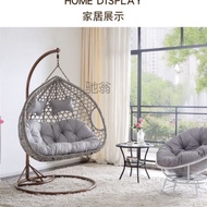 ST/🎽YrMagic Leaf Rattan Hanging Basket Internet Celebrity Cradle Chair Rattan Chair Indoor Swing Hanging Chair Double Ba