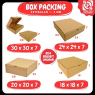 Cardboard 30x30x7 / 24x24x7 / 20x20x7 / 18x18x7 LD pizza Box Packing Packaging Box Mukena Box